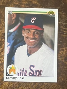 Tarjeta de novato Sammy Sosa 1990 Upper Deck #17 MLB Chicago White Sox Cubs Rangers - Imagen 1 de 2