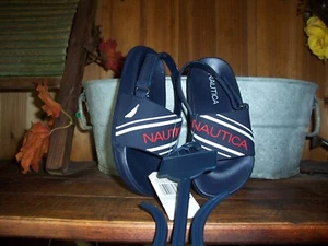 NAUTICA BOYS TODDLER POOL BEACH SHOES SIZE 9 ADJUSTABLE PLAY SUMMER BLUE NEW - Picture 1 of 1