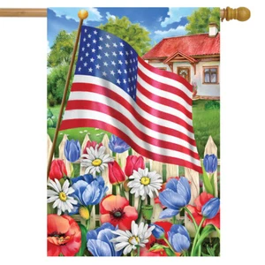 Bandera Casa de Verano Jardín Americana 28" x 40" Briarwood Lane - Imagen 1 de 4