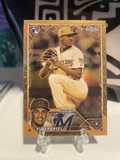 Topps Chrome Gilded 2023 Eury Perez Rookie Cast In Gold Etch Refractor Rc /199