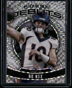 2024 Topps Finest - Debut Bo Nix #D-6 Refractor (RC) - Bild 1 von 2