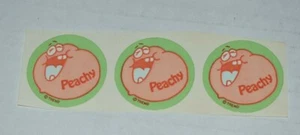 1980er Trend Scratch N Sniff Aufkleber 3 Stück - PEACHY peachy  - Bild 1 von 1