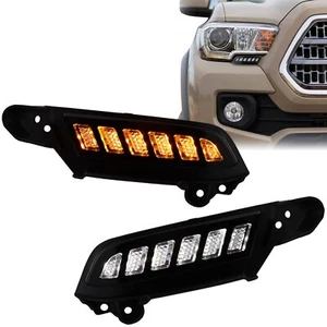 LED DRL Front Headlight Side Marker Bumper Light For Toyota Tacoma 2016-2023 - Foto 1 di 6