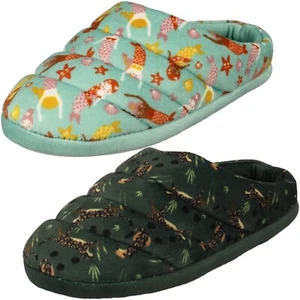 Kinder Clarks Aufdruck Detailliert Hausschuhe Flauschig Slide - Picture 1 of 19