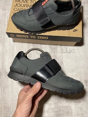 Zapatillas deportivas Prada de lona y cuero verde, MatchRace, talla 43 Foto 1 de 4