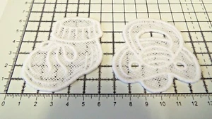 Iron on/Sew on- White,Baby Bootee and Pacifier, Guipure Lace Motif,Applique- 6cm - Picture 1 of 3