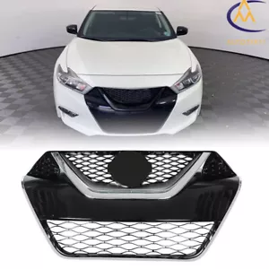 Chrome ABS Plastic Grill For 2016 Nissan Maxima 3.5L Front Bumper Upper Grille - Foto 1 di 8