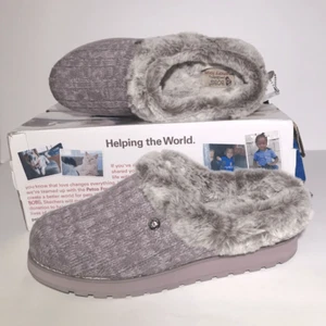 Skechers Ice Angel Sweater Knit Faux Fur Slippers Size: 8.5W - Bild 1 von 8