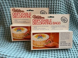 Wilton Disposable Decorating Bags for Cake or Cookie Icing New! 2 Box Set - Picture 1 of 3