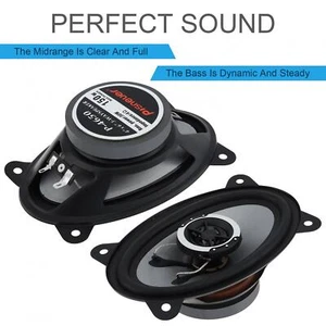 NEW AUDIO 4-INCH X 6-INCH 2-WAY 150 WATT COAXIAL CAR SPEAKERS - PAIR US STOCK - Picture 1 of 11