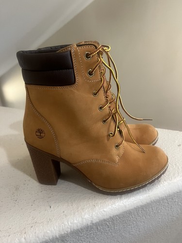 Stivaletti Timberland Tilson tacco alto donna 7 5 grano Y2K pelle nabuk