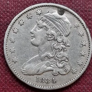 1834 Capped Bust Quarter 25c Early Silver Coin Better Grade XF Details #88851 - Picture 1 of 2