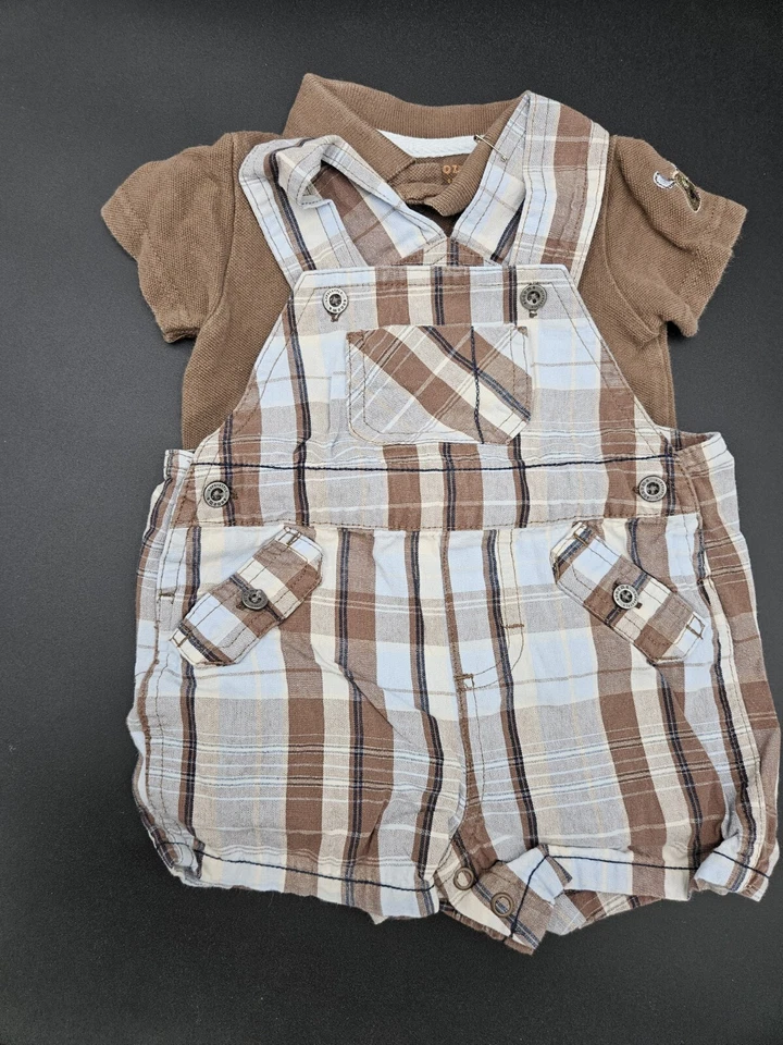 Macacão e camisa Sonoma 0-3 meses, conjunto de bebê 2 peças, roupas infantis, recém-nascido - Imagem 1 de 4