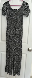 Girl Art Class Size XL 14/16 Short Sleeve Floral Pants One-Piece Romper Jumpsuit - Picture 1 of 11