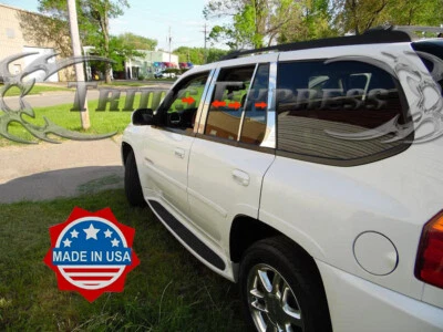 GMC Envoy 2002-2009 8 piezas cromo poste de pilar cubierta de puerta de acero inoxidable Foto 1 de 4