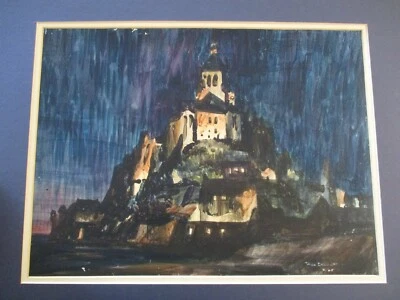 PINTURA REX BRANDT ORIGINAL UBICACIÓN EUROPEA PAISAJE REGIONALISMO CASTILLO 1965 Foto 1 de 4