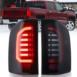Smoked Lens LED Tail Lights For Chevy Silverado 1500 2500 2007-2012 2013 2014 - Picture 1 of 11