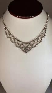 Collana Strass Principessa anni '50 Lunghezza 19"" Vintage - Foto 1 di 12