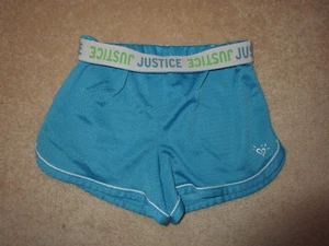 SHORTS - Justice - Turquoise - Athletic style - Girl's - Sz 10 - Picture 1 of 3