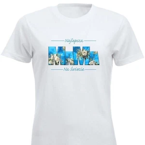 T-shirt mamma polacca Najlepsza mamma Na Świecie Róże Polska Koszulka Dla Mamy Roza - Foto 1 di 16