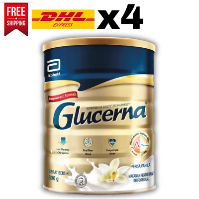 Leche en polvo para diabéticos sabor vainilla Glucerna triple cuidado 800 g x4 latas envío DHL Foto 1 de 4