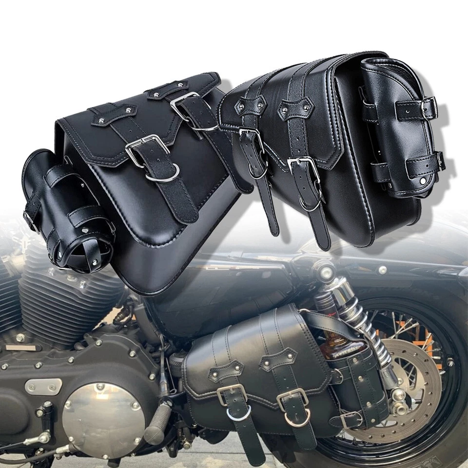 Bolsa de herramientas alforja lateral L/R SOLO SWING ARM para Harley Sportster XL883 1200 48 72 Foto 1 de 4