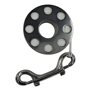 Fingerreel aus Edelstahl mit 30m Schnur aus Delrin weiß Taucher-Reel - Picture 1 of 2