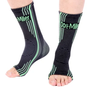 Doc Miller Ankle Compression Brace Sleeve Plantar Fasciitis Sport Shin Splint - Picture 1 of 8