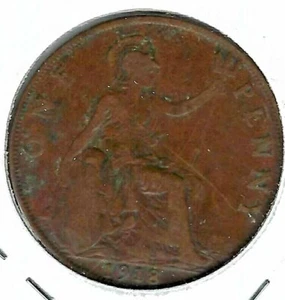 1918 Great Britain Circulated Penny George V & Britannia Coin (#3)! - Picture 1 of 2