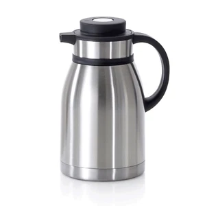 Isolierkanne Kanne Chromnickelstahl 2,5 Liter Druckverschluss neu - Bild 1 von 2