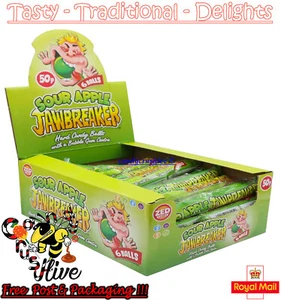 ZED CANDY SOUR APPLE JAWBREAKER Veg Halal Chewing Gum Bag Filler - 144 count - Picture 1 of 1