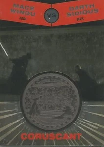 Tarjeta medallón de plata Star Wars Chrome Jedi v Sith: "Windu v Sidious" #011/150 - Imagen 1 de 1