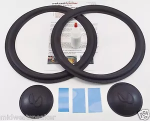 "Kit de altavoces de espuma wofer de 12" Infinity SM120 SM122 SM125 con logotipo Inf ¡tapas antipolvo! - Imagen 1 de 3