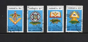 S3034 Jamaika 1992 Freimaurerei, Masonic Symbole 4v. gebraucht - Bild 1 von 1