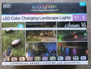 Enbrighten Landscape LED 150 Lumen Color Changing Outdoor Lights 6 Puck 56067-S1 - Picture 1 of 7