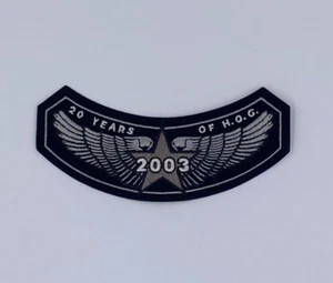 2003 HARLEY-DAVIDSON ROCKER SHEILD HOG RIDING CLUB OWNERS GROUP MOTORCYCLE PATCH - Picture 1 of 2
