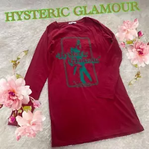 Hysteric Glamour Red T-shirt FREESIZE Women 28585 - Picture 1 of 10