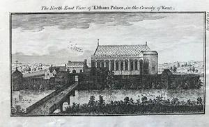 1769 Antique Print; Eltham Palace, S.E. London - Imagen 1 de 2