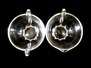 Vintage Clear Glass Cream and Sugar Set - Picture 1 of 11