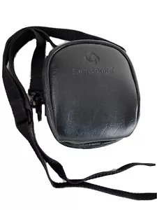 Estuche de colección para cámara Samsonite bolso de cuero negro correa de hombro ajustable pequeño 3x4+ - Imagen 1 de 7