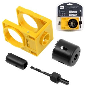 Door Lock Installation Kit - Deadbolt & Door Knob Hole Saw Kit - Yellow - Picture 1 of 6