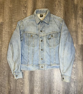Chaqueta de mezclilla Lee Riders vintage años 80 descolorida talla mediana hecha en EE. UU. Foto 1 de 4