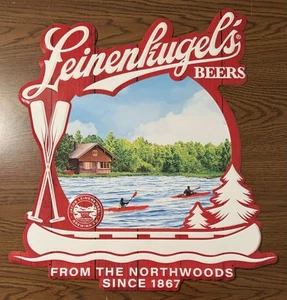 Letrero grapador de hojalata de metal Leinenkugel’s From The Northwoods 22 x 21 - Nuevo en caja - Imagen 1 de 3