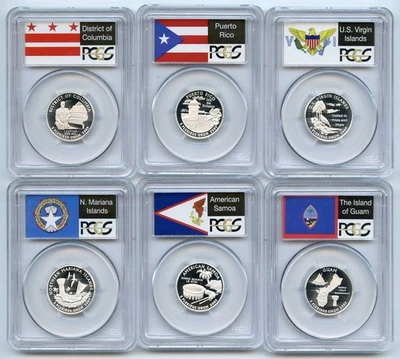 2009 S Silver Territory Quarter Set PCGS PR69DCAM - Image 1 of 2