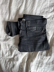 RRL Ralph Lauren BLACK SELVEDGE SLIM STRAIGHT JEANS 32 X 32 - Picture 1 of 7