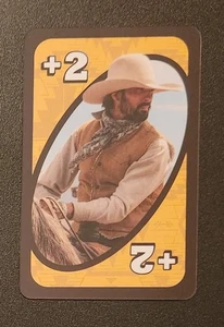 Walker Ryan Bingham 2023 Mattel Yellowstone UNO #Draw 2 YELLOW  - Picture 1 of 1