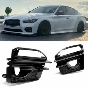 Pair For Infiniti Q50L Q50 LESQ 2014-2018 LH&RH Front Bumper Fog Light Frame - Bild 1 von 13