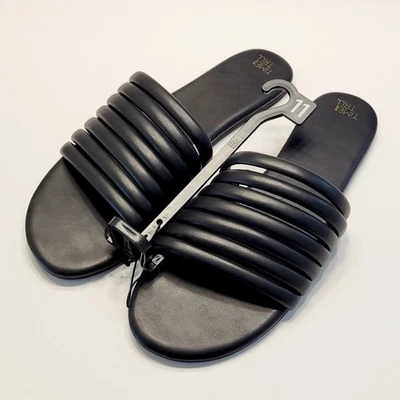 Женские сандалии-шлепанцы Time & Tru без шнуровки с черным трубчатым ремешком и подушечным ремешком размер 11 - Изображение 1 из 4