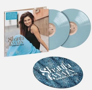 Shania Twain Greatest Hits Opaque Baby Blue Color Vinyl 2LP + Slipmat New Seal - Picture 1 of 1