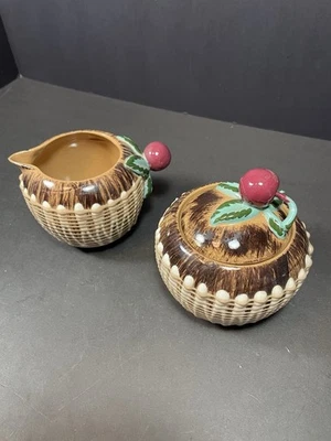 Pastel de cereza con celosía glaseado azúcar y crema juego de 3 piezas Cottagecore Enesco Japón Foto 1 de 4